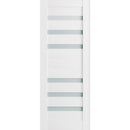 Quadro 4266 White Silk Barn Door Slab with Frosted Glass