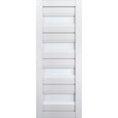 Veregio 7455 Matte White Barn Door Slab with Frosted Glass