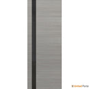 Planum 0040 Grey Ash Barn Door Slab with Black Glass