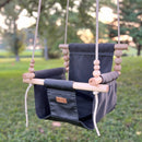 Premium Outdoor High Back Baby & Toddler Swing-Slate