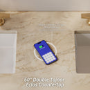 James Martin Lorelai 60" Double Bathroom Vanity, Bright White