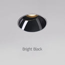 Sleek black glossy frameless led downlight for living room