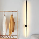 DecorBites™ Sleek Black Iron Wall Light Fixture - Needle Sword Design - 23.5/31.5 Inches High - LED Sconce for Lounge