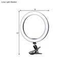 Sleek black led ring wall light bedroom clip on fixture height 6 inch