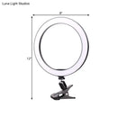 Sleek black led ring wall light bedroom clip on fixture height 6 inch