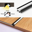 Sleek black silver & gold led aluminum profile kitchen shelf lighting