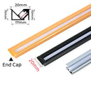 Sleek black silver & gold led aluminum profile kitchen shelf lighting