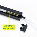 Sleek black silver & gold led aluminum profile kitchen shelf lighting