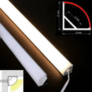 Sleek black & silver led aluminum profile kitchen corner light