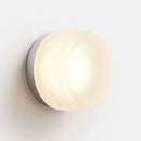 Sleek gold round wall sconce glass light bathroom soap dish