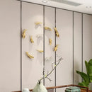 Sleek goldfish resin wall hanging living room gold decor