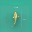 Sleek goldfish resin wall hanging living room gold decor