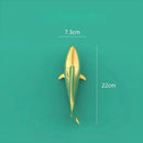 Sleek goldfish resin wall hanging living room gold decor