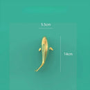 Sleek goldfish resin wall hanging living room gold decor