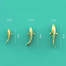 Sleek goldfish resin wall hanging living room gold decor