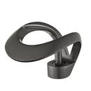 Sleek matte black brass waterfall basin faucet for bathroom