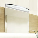 DecorBites™ Sleek Modern Metal Vanity Lighting: Oval Shade LED Wall Light Sconce in Chrome, 15"/21" Dia, Warm/White Light