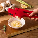 Sleek red manual press garlic crusher kitchen grinder