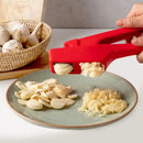 Sleek red manual press garlic crusher kitchen grinder