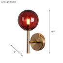 Sleek round wall lighting in red green & amber – bedroom sconce light