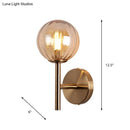 Sleek round wall lighting in red green & amber – bedroom sconce light