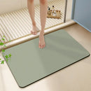 Sleek sage green diatom ooze bath rug for bathroom non-slip mat