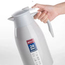 Sleek silver stainless steel insulavacuum bottle kitchen thermos