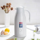 Sleek silver stainless steel insulavacuum bottle kitchen thermos