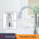 Sleek silver touchless kitchen faucet sensor usb charging adapter