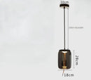 Sleek smoked glass led chandelier living room pendant light
