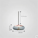 Sleek smoked glass led chandelier living room pendant light