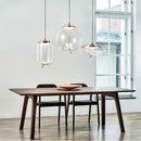 Sleek smoked glass led chandelier living room pendant light