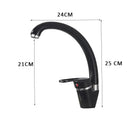 DecorBites™ Black Single Handle Kitchen Faucet - Hot and Cold Water Mixer