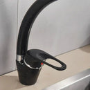 DecorBites™ Black Single Handle Kitchen Faucet - Hot and Cold Water Mixer