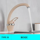 DecorBites™ Black Single Handle Kitchen Faucet - Hot and Cold Water Mixer