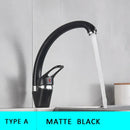 DecorBites™ Black Single Handle Kitchen Faucet - Hot and Cold Water Mixer