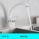 DecorBites™ Black Single Handle Kitchen Faucet - Hot and Cold Water Mixer