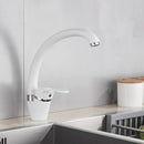 DecorBites™ Black Single Handle Kitchen Faucet - Hot and Cold Water Mixer