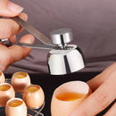 Sleek stainless steel egg topper set kitchen cutter and scissors