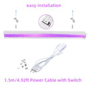 Sleek white led uv glow black light bar party room decor