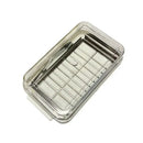 Sleek white & stainless steel butter slicer cutter box kitchen accessory