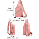 Women's Shoulder Sling Bag - Nylon Adjustable Strap Crossbody Purse