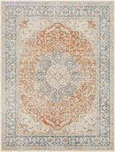 Emke Rust Washable Area Rug - Clearance