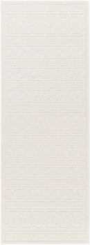 Fadey White 3D Washable Rug