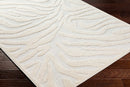 Keto Cream Zebra Print Area Rug - Clearance