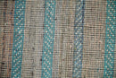 Small 1.5x2 Peach and Blue Wool Hand Knotted traditional Persian Vintage Antique Southwestern Gabbeh Rug| TRDCP347152