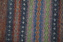 Small 1.5x2 Rust and Blue Wool Hand Knotted traditional Persian Vintage Antique Scandinavian Gabbeh Rug| TRDCP315152