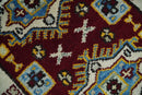 Small 2x3 Red and Beige Wool Hand Knotted traditional Persian Vintage Antique Southwestern Kazak | TRDCP20223