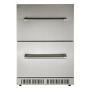 Small Double Drawer Stainless Steel Built-In Undercounter Beverage Refrigerator, 5.1 Cu.Ft. (SAK50273)