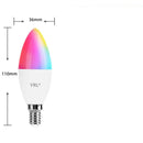Smart LED Lamps | E14 RGB CW WW Dimmable Bulb with Voice Control
